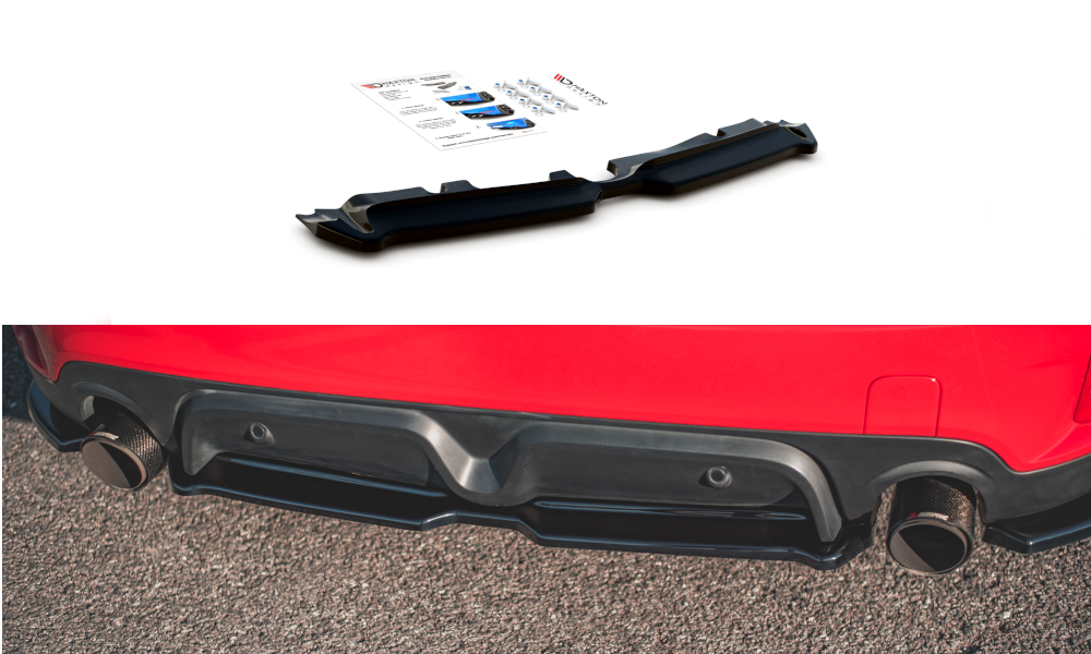 Maxton Design Heckansatz Mini Countryman Mk2 F60 JCW schwarz Hochglanz für Mini Countryman F60