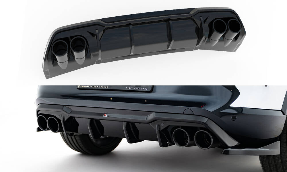 Maxton Design Diffusor Heck Ansatz + Endrohre passend für Cupra Formentor Mk1