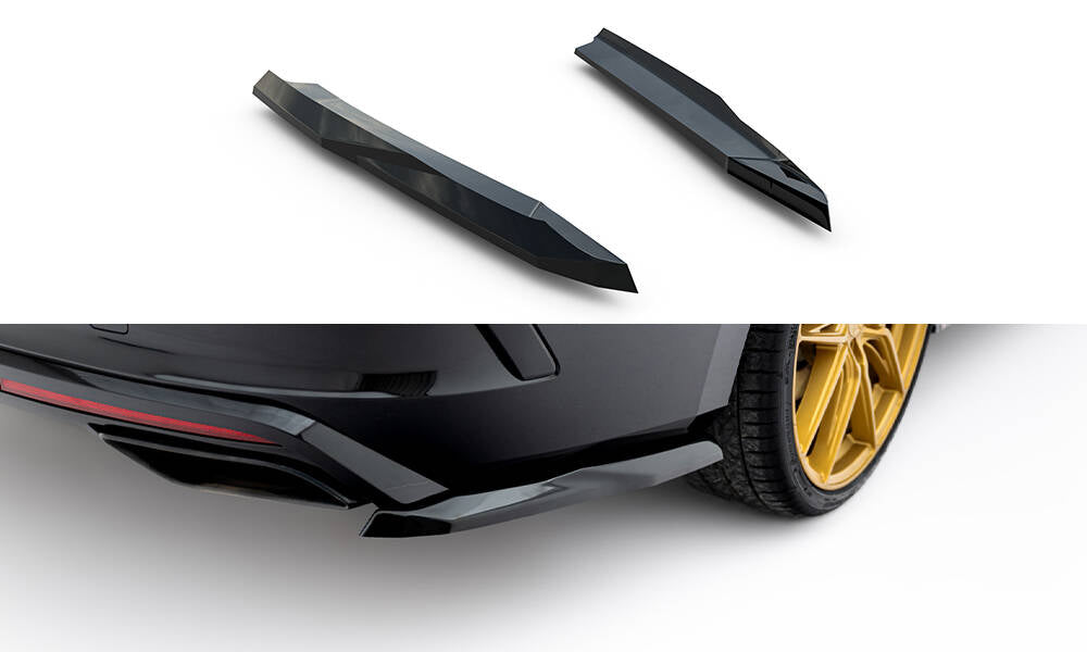 Maxton Design Heck Ansatz Flaps Diffusor V.5 passend für Skoda Octavia RS Liftback / Combi Mk4 / Mk4 Facelift schwarz Hochglanz