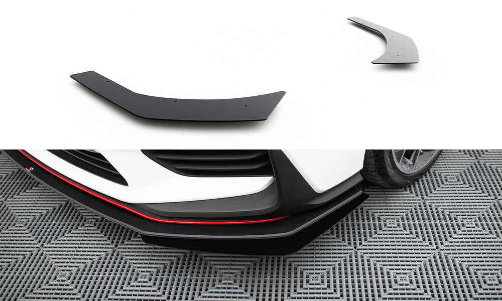 Maxton Design Flaps Hyundai I30 N Mk3 Hatchback / Fastback schwarz Hochglanz für Hyundai I30 N Mk3