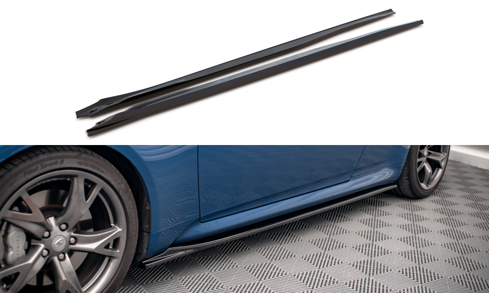 Maxton Design Street+ Seitenschweller Leisten passend für Infiniti G37 Coupe schwarz Hochglanz