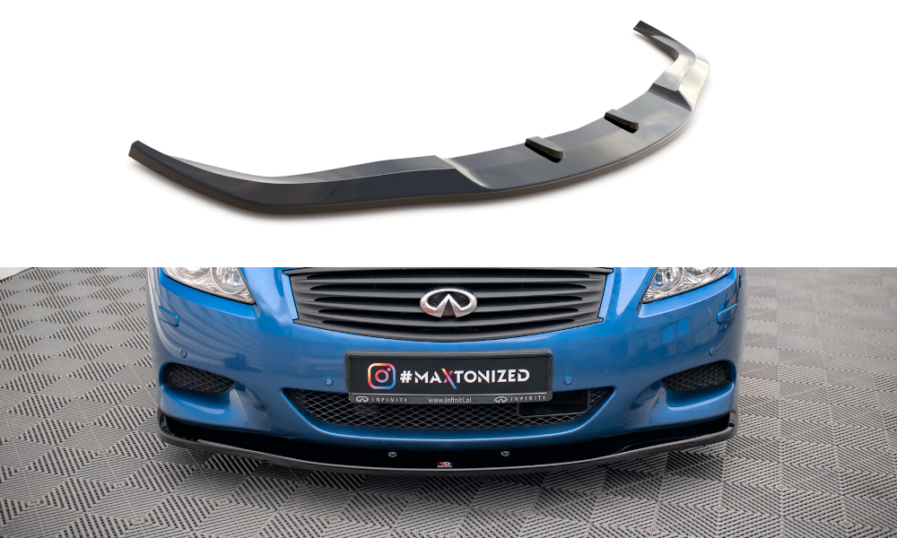 Maxton Design Street+ Spoilerlippe Front Ansatz passend für Infiniti G37 Coupe schwarz Hochglanz