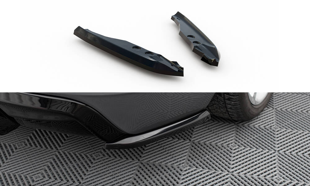 Maxton Design Heck Ansatz Flaps Diffusor passend für BMW 1er M-Paket E82 schwarz Hochglanz