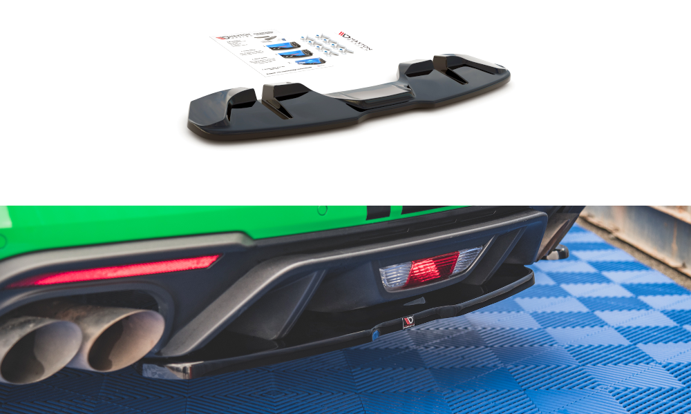 Maxton Design Heckansatz Ford Mustang GT Mk6 Facelift schwarz Hochglanz für Ford Mustang Mk6 Facelift