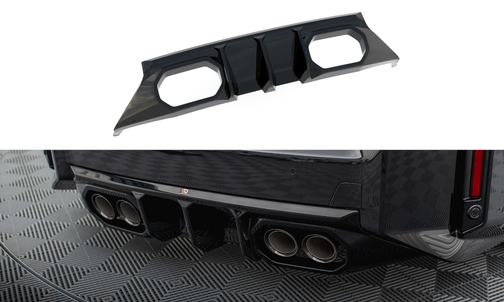 Maxton Design Diffusor Heck Ansatz V.2 passend für BMW M2 G87 schwarz Hochglanz