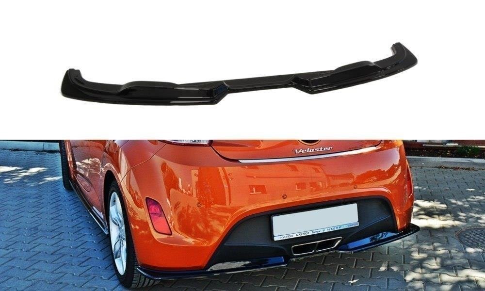 Maxton Design Diffusor Heck Ansatz passend für Hyundai Veloster schwarz Hochglanz
