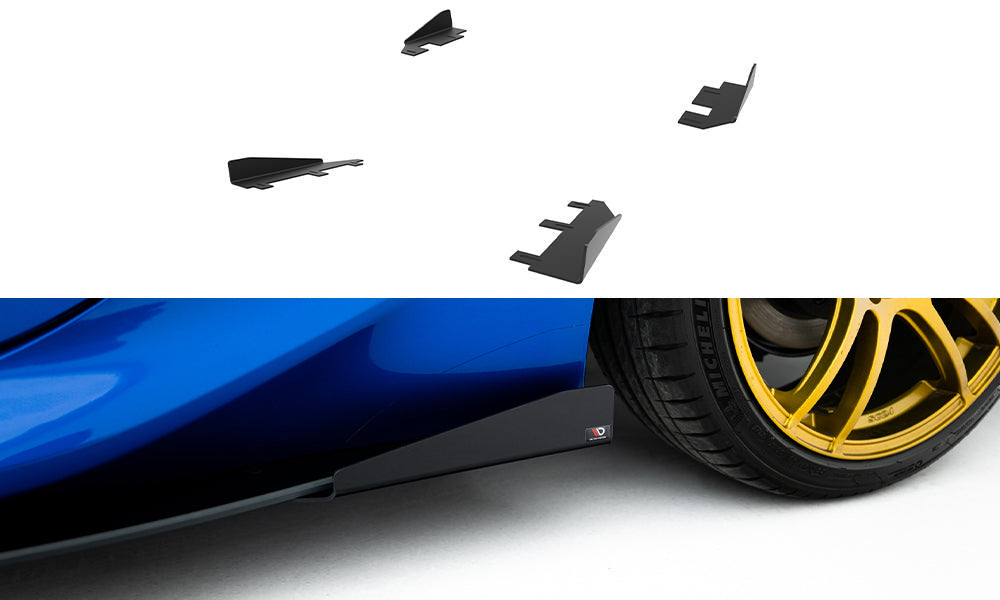 Maxton Design Seitenschweller Flaps passend für Subaru BRZ Mk2 schwarz Hochglanz