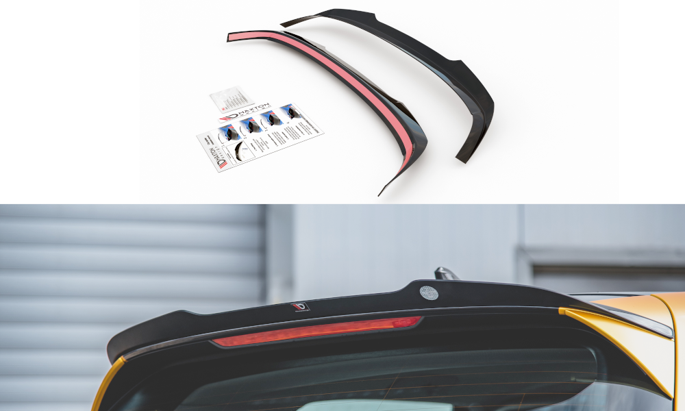 Maxton Design Spoiler CAP V.2 passend für VW Golf Hatchback Mk8 / Mk8 Facelift schwarz Hochglanz