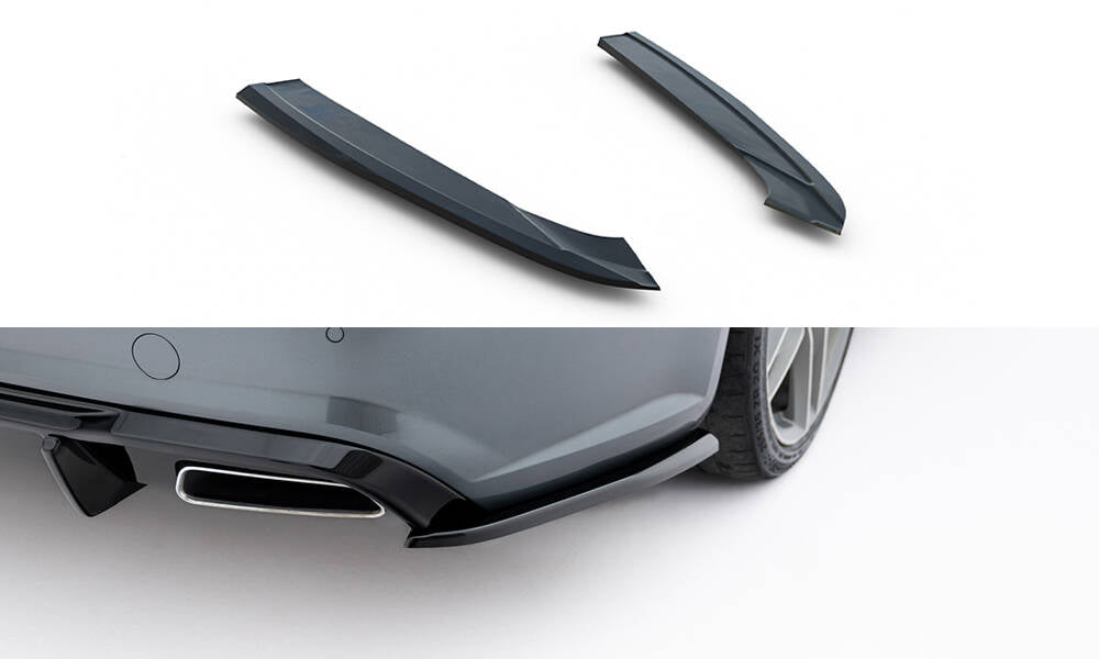 Maxton Design Heck Ansatz Flaps Diffusor V.3 passend für Audi S6 / A6 S-Line / A6 C7 FL schwarz Hochglanz