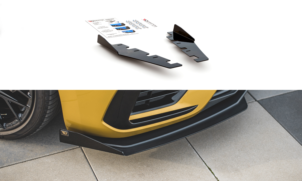 Maxton Design Flaps VW Arteon R-Line Limousine / Shooting Brake Mk1 schwarz Hochglanz für Volkswagen Arteon Mk1