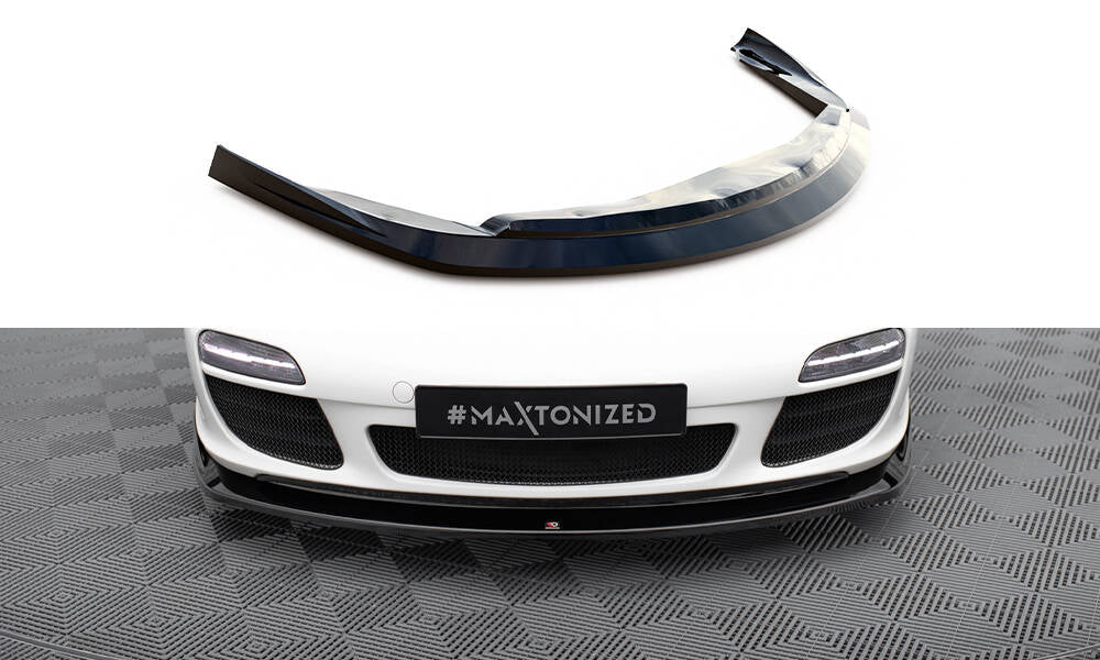 Maxton Design Street+ Spoilerlippe Front Ansatz V.2 passend für Porsche 911 Carrera 997 Facelift schwarz Hochglanz