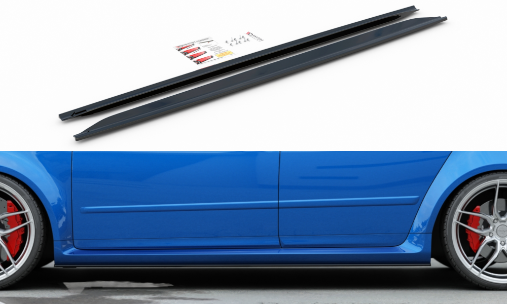 Maxton Design Seitenschweller Ansatz für Audi RS4 B7 Carbon Look
