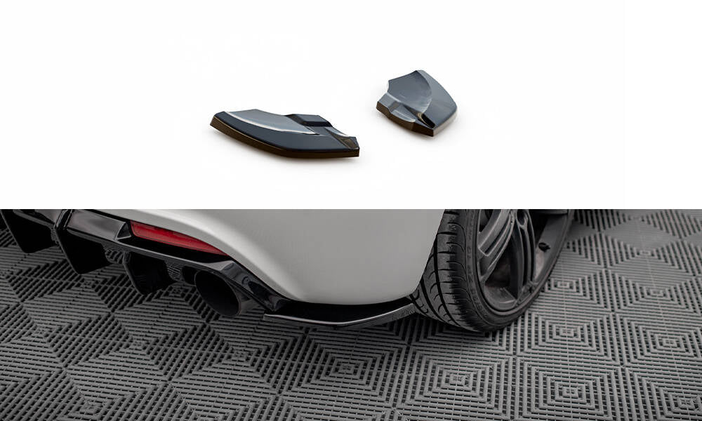 Maxton Design Heck Ansatz Flaps Diffusor V.3 passend für VW Scirocco R Mk3 schwarz Hochglanz