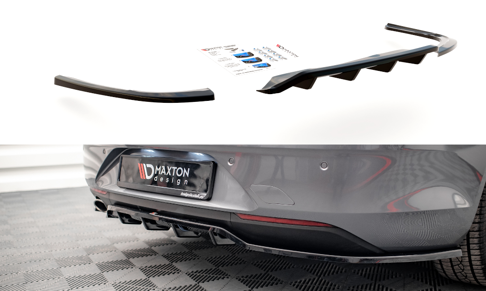 Maxton Design Street+ Mittlerer Diffusor RACE passend für Opel Insignia Mk2 schwarz Hochglanz