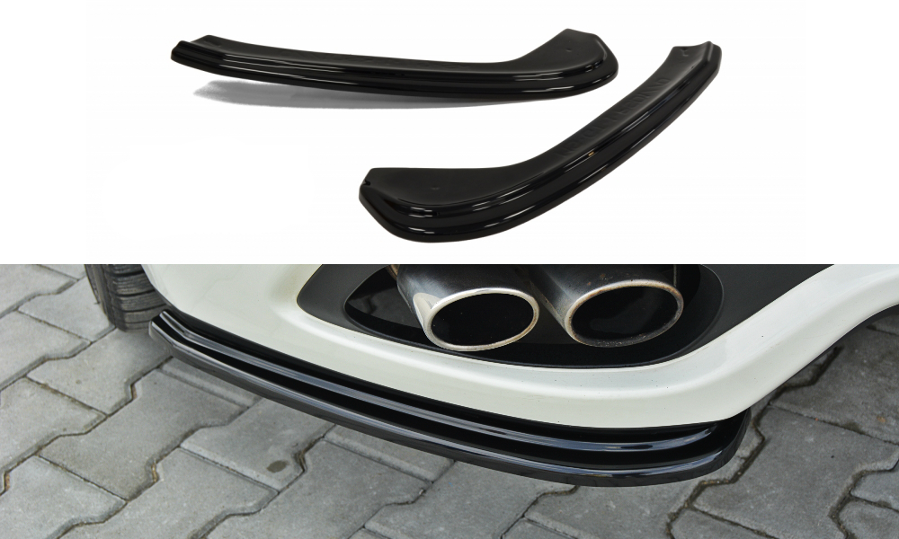 Maxton Design Heck Ansatz Flaps Diffusor passend für Maserati Granturismo Mk1 schwarz Hochglanz