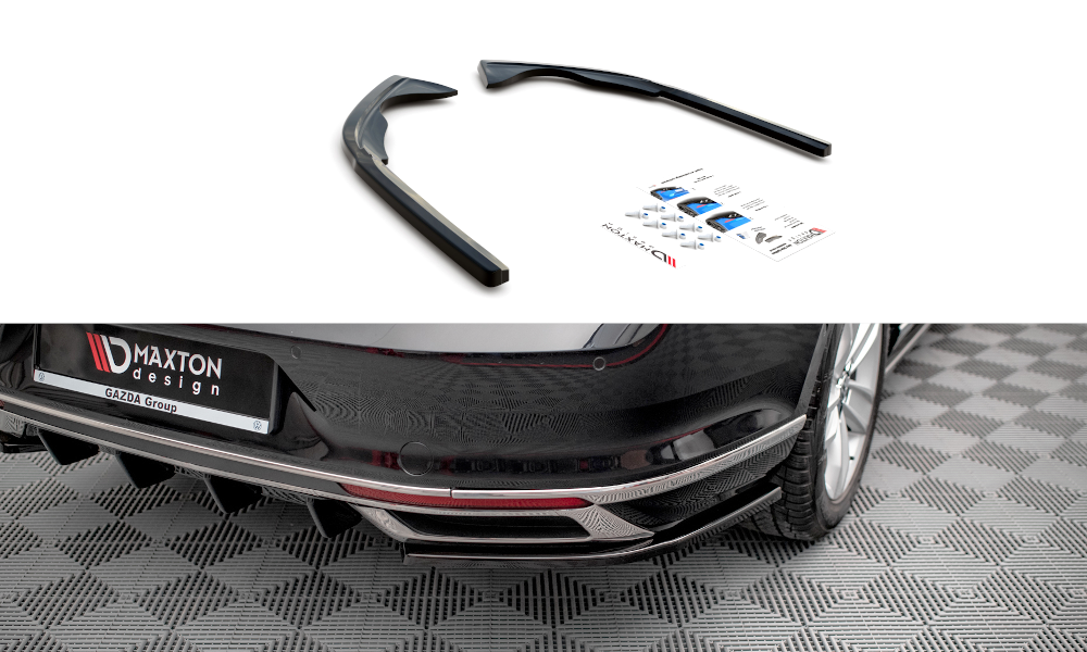 Maxton Design Heck Ansatz Flaps Diffusor passend für VW Passat B8 Facelift schwarz Hochglanz