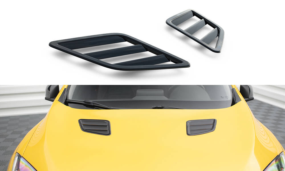 Maxton Design Maske Schlitze schwarz Hochglanz für Renault Megane RS Mk3