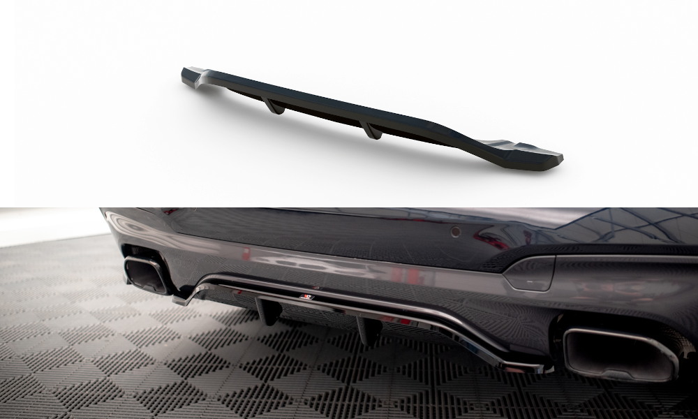 Maxton Design Street+ Mittlerer Diffusor RACE passend für BMW X3 M40i / M40d G01 schwarz Hochglanz