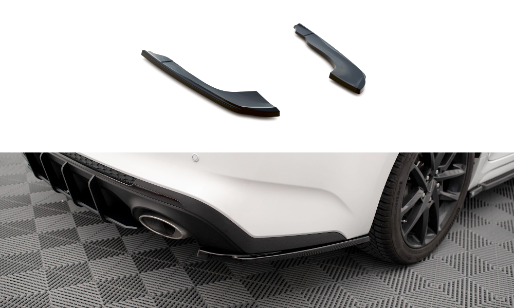 Maxton Design Heck Ansatz Flaps Diffusor V.2 passend für Kia Optima Mk4 Facelift schwarz Hochglanz