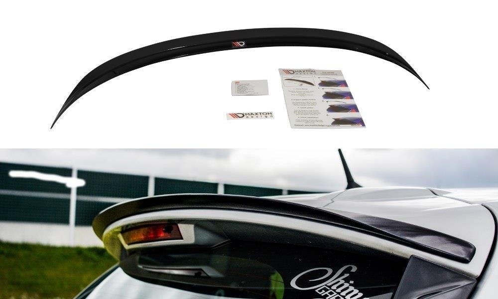 Maxton Design Spoiler CAP passend für Renault Clio Mk4 schwarz Hochglanz