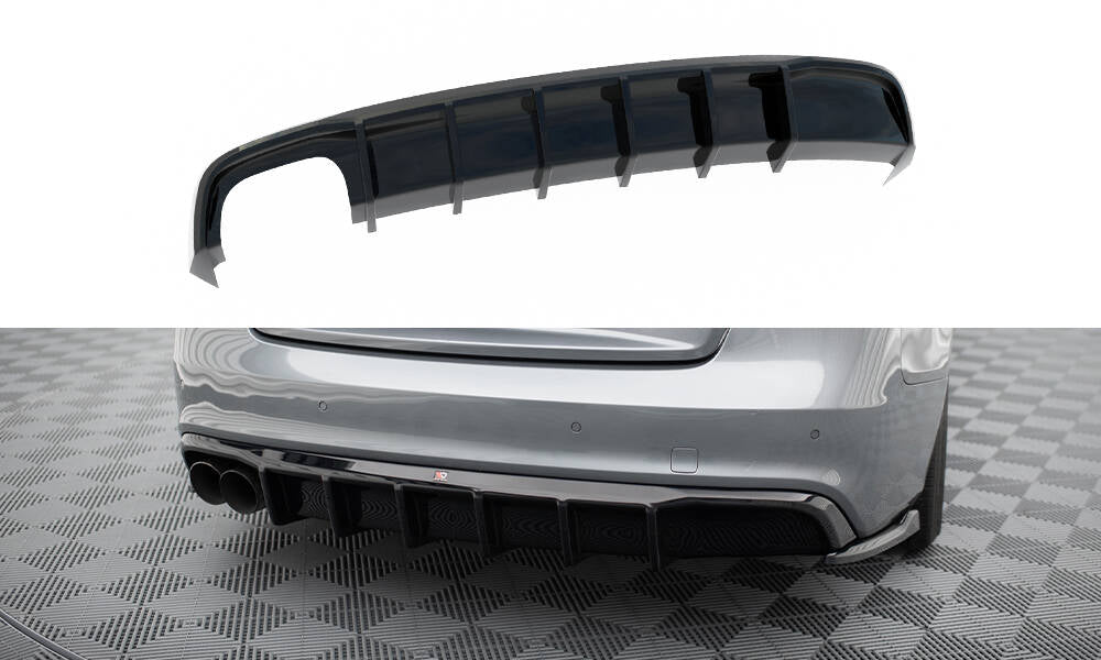 Maxton Design Diffusor Heck Ansatz passend für Audi S5 / A5 S-Line 8T Facelift (Doppelauspuff li.)