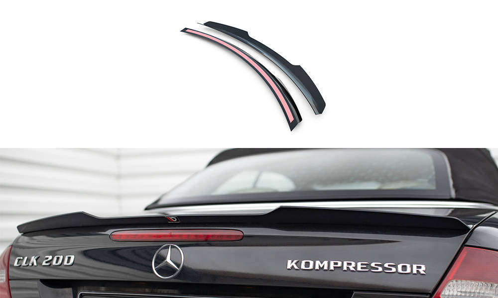 Maxton Design Spoiler CAP passend für Mercedes-Benz CLK Cabriolet A209 schwarz Hochglanz