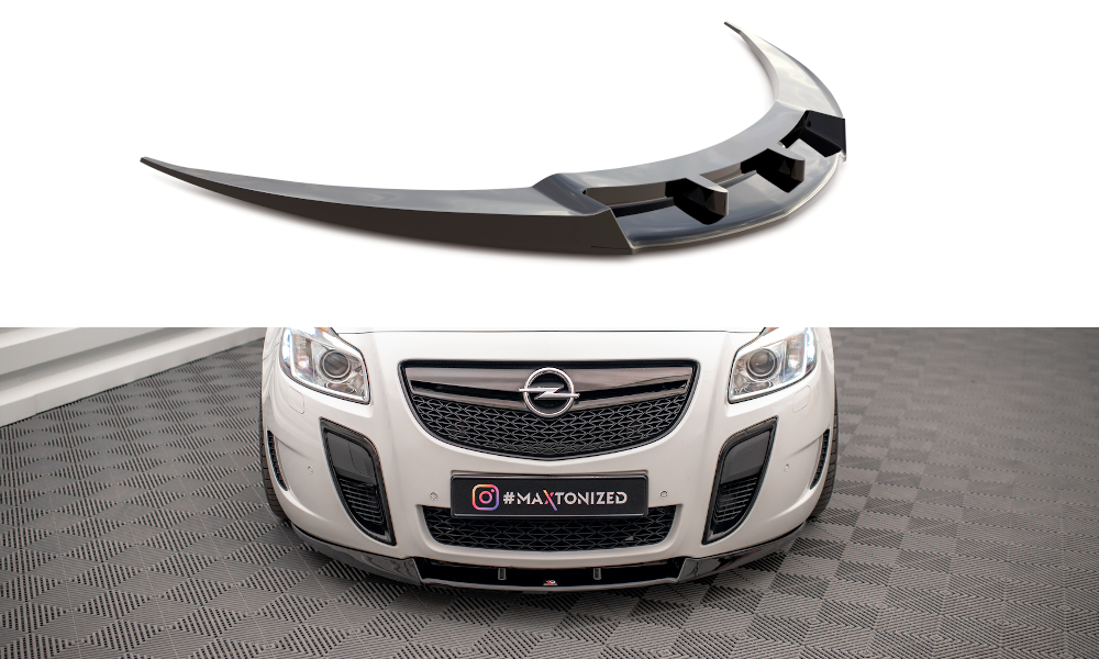 Maxton Design Street+ Spoilerlippe Front Ansatz V.1 passend für Opel Insignia OPC Mk1 schwarz Hochglanz