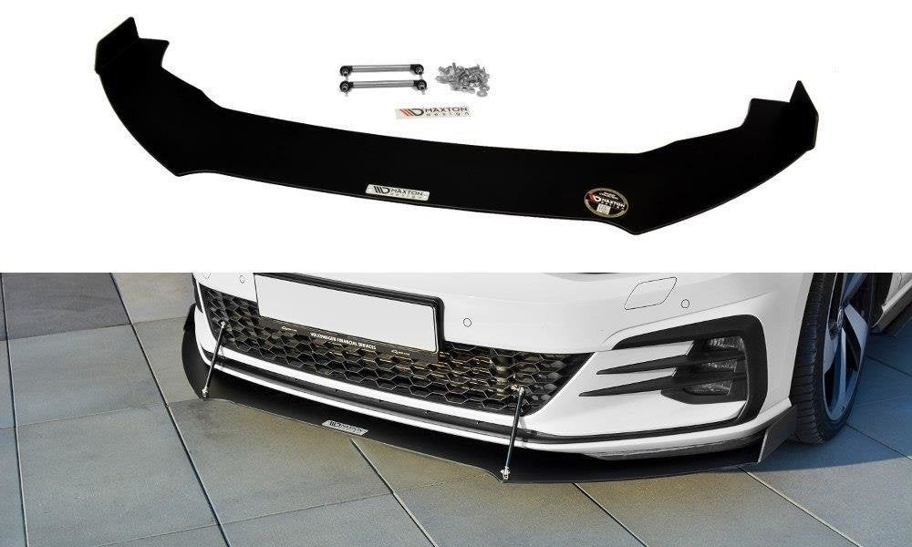 Maxton Design Racing Street+ Spoilerlippe Front Ansatz V.2 passend für VW Golf GTI / GTD Mk7 Facelift