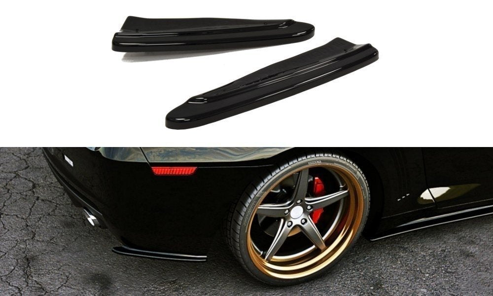 Maxton Design Heck Ansatz Flaps Diffusor für CHEVROLET CAMARO V SS - EU, US VERSION (vor Facelift) Carbon Look