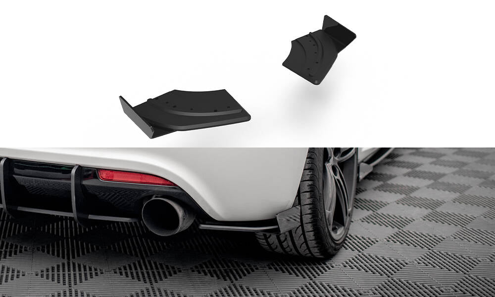 Maxton Design Street Pro Heck Ansatz Flaps Diffusor + Flaps passend für VW Scirocco R Mk3 schwarz Hochglanz