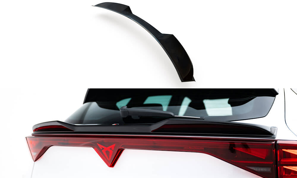 Maxton Design Niedriger Spoiler CAP 3D passend für Cupra Formentor Mk1 Facelift schwarz Hochglanz
