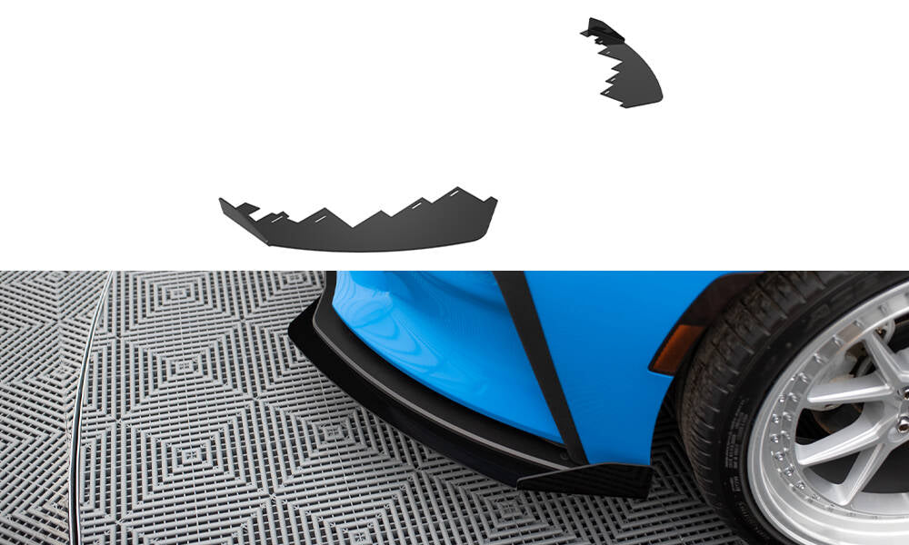 Maxton Design Front Stoßstange Flaps passend für Toyota GR86 Mk1 schwarz Hochglanz
