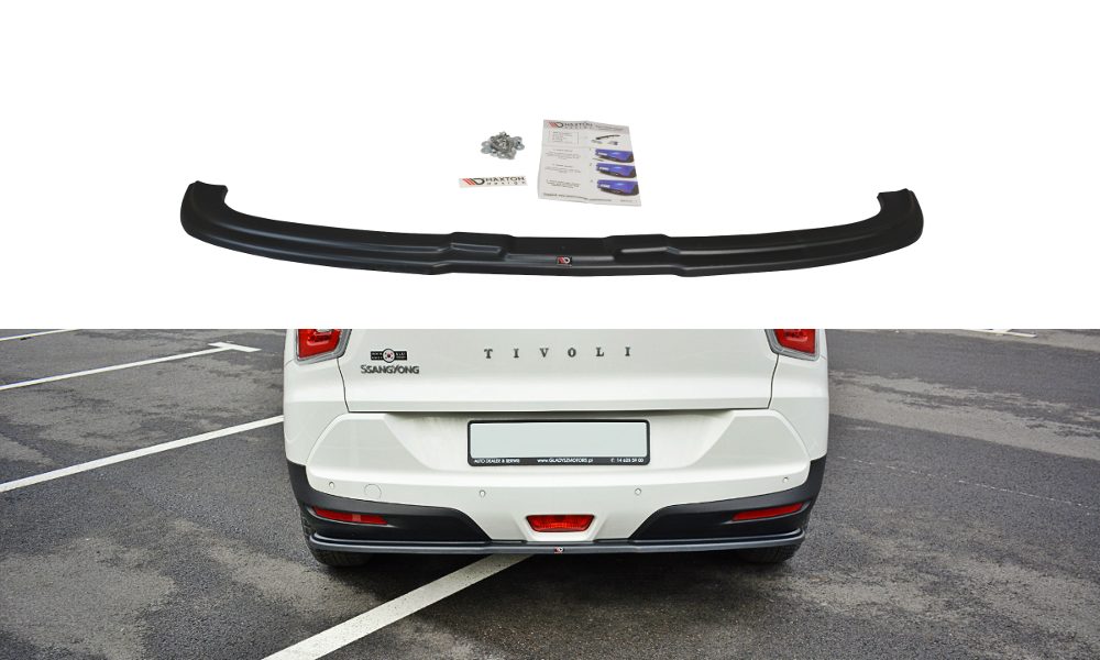 Maxton Design Heckansatz SSANGYONG TIVOLI schwarz Hochglanz für SsangYong Tivoli Mk1