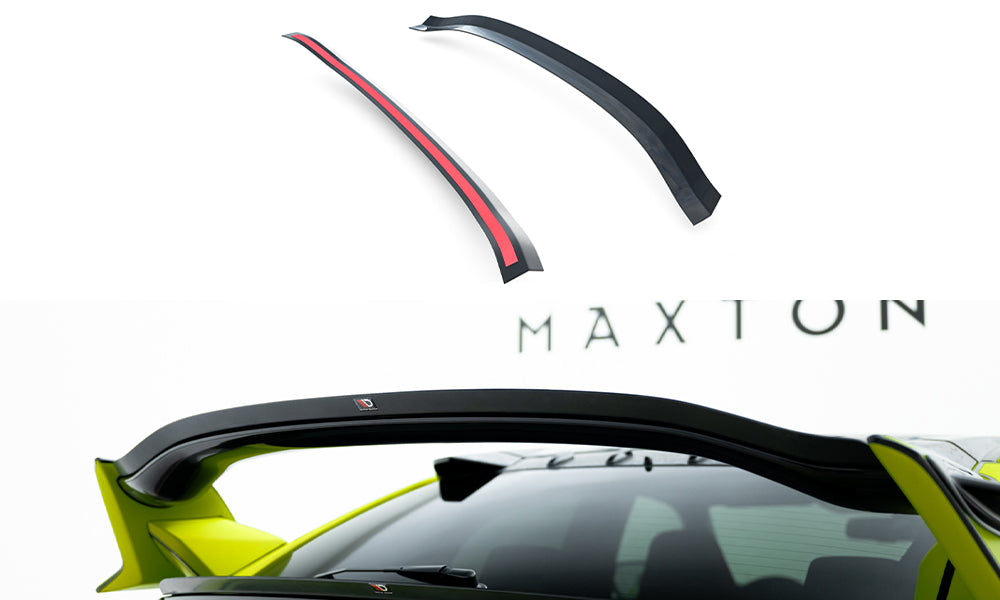 Maxton Design OBERER Spoiler CAP V.1 passend für Honda Civic Type-R Mk10 / Mk10 Facelift schwarz Hochglanz