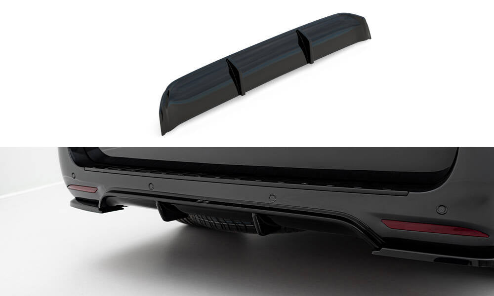 Maxton Design Diffusor Heck Ansatz passend für Mercedes-Benz V-Klasse AMG-Line W447 Facelift schwarz Hochglanz
