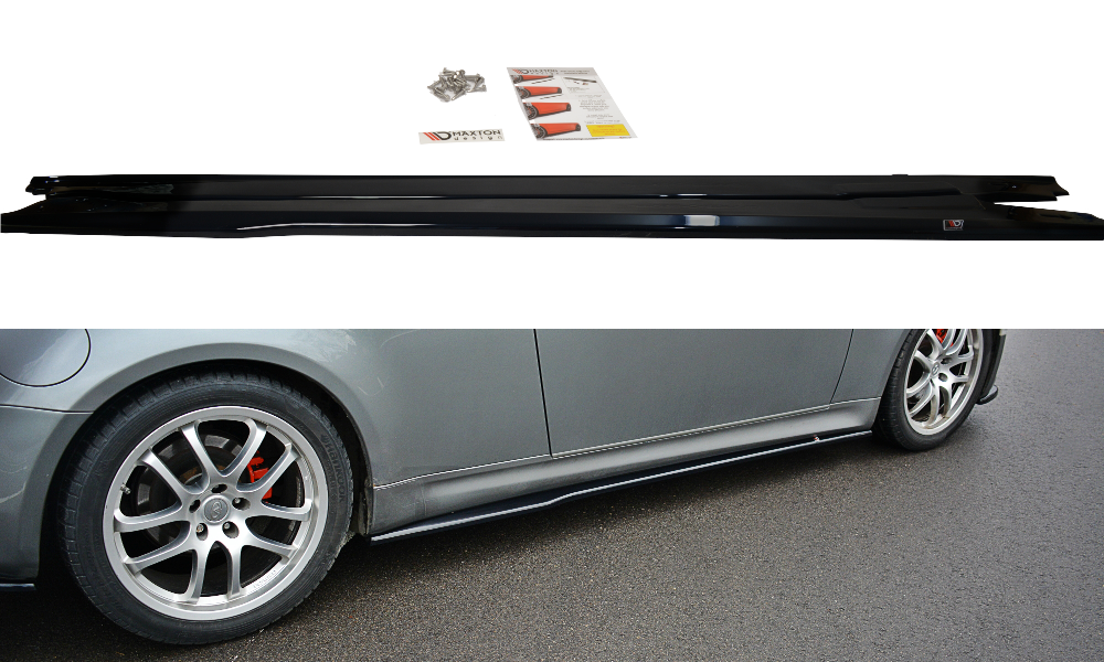 Maxton Design Seitenschweller Ansatz für INFINITI G35 COUPE schwarz matt
