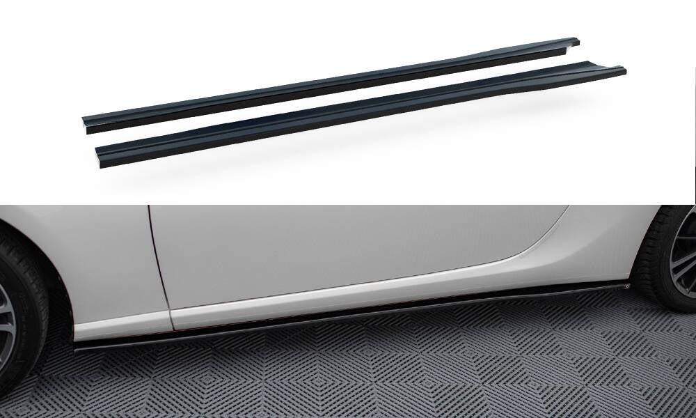 Maxton Design Street+ Seitenschweller Leisten passend für V.1 passend für Subaru BRZ Mk1 / Mk1 Facelift / Toyota GT86 Facelift schwarz Hochglanz