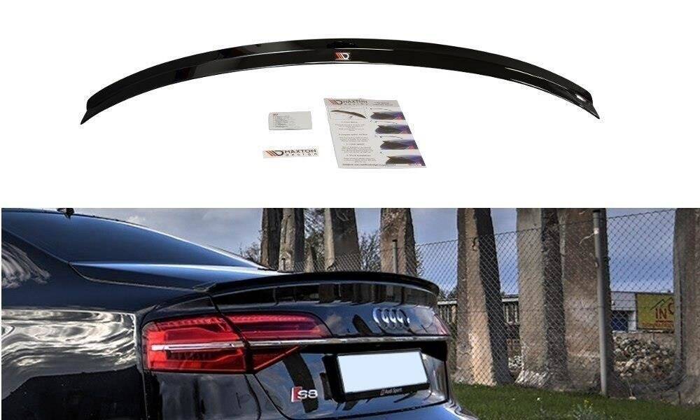 Maxton Design Spoiler CAP passend für Audi S8 D4 Facelift schwarz Hochglanz