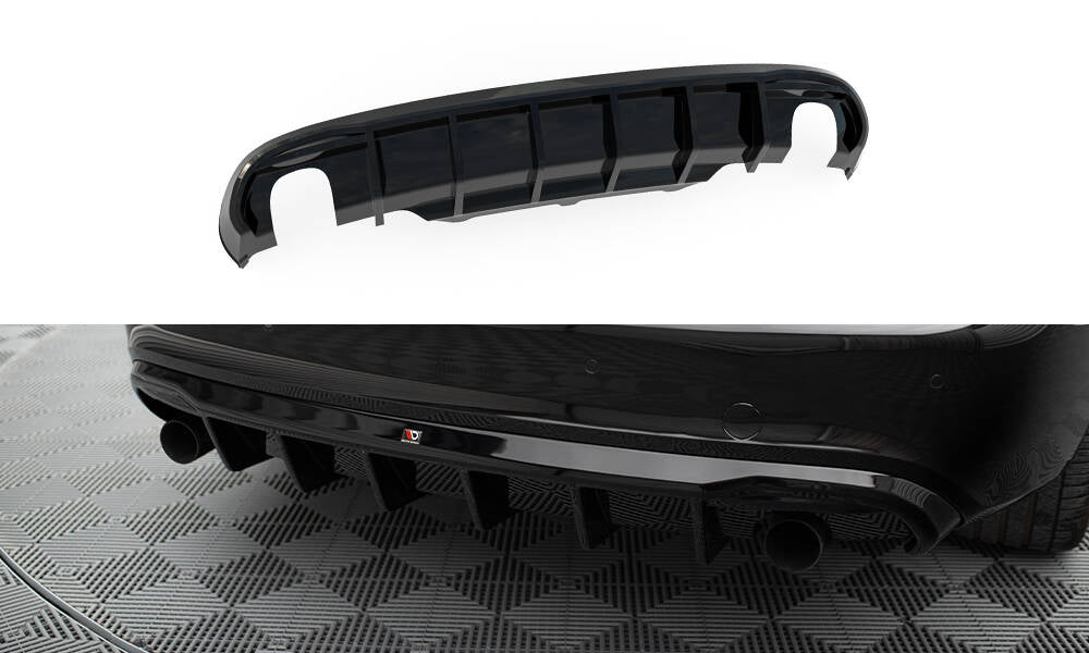 Maxton Design Diffusor Heck Ansatz passend für Audi A5 Coupe / Cabrio S-Line 8T (Einzelauspuff li. re.)