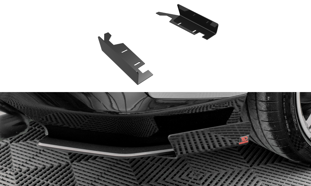 Maxton Design Hintere Seiten Flaps passend für BMW 2 Coupe M240i G42 schwarz Hochglanz