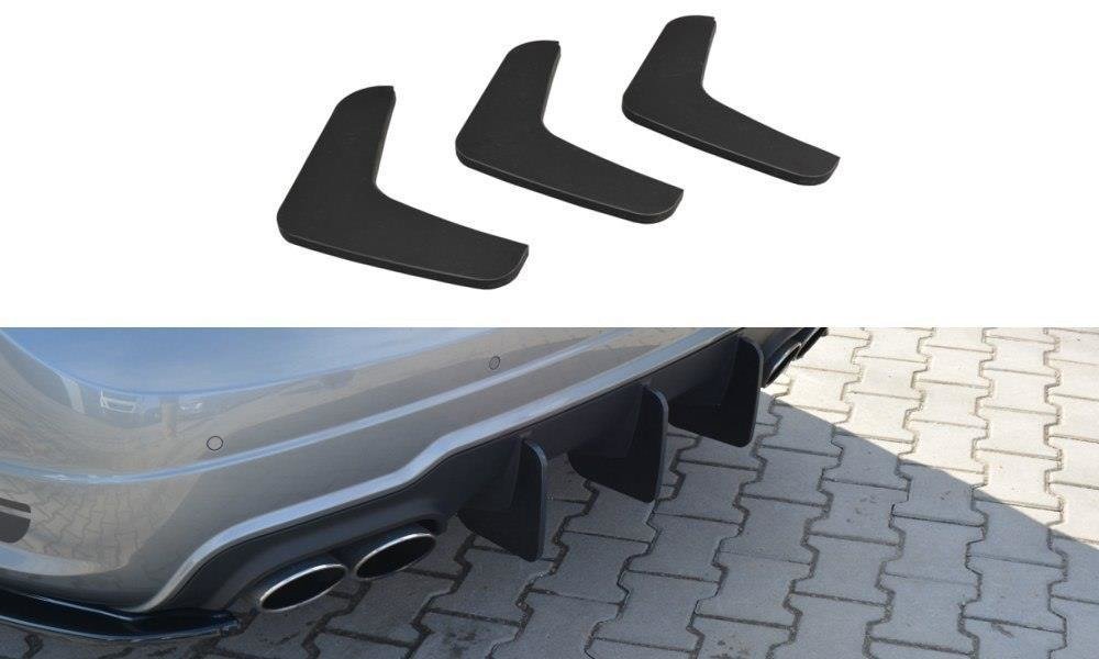 Maxton Design Diffusor Heck Ansatz passend für Heckschürze passend für v.1 Mercedes C W204 AMG-Line (FACELIFT)