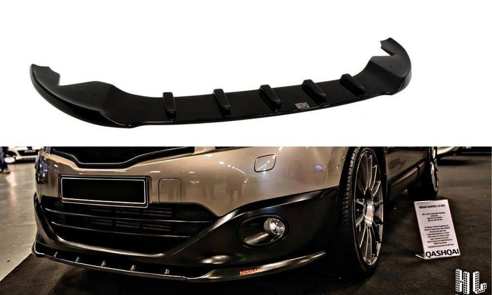 Maxton Design Street+ Spoilerlippe Front Ansatz passend für NISSAN QASHQAI Facelift schwarz Hochglanz