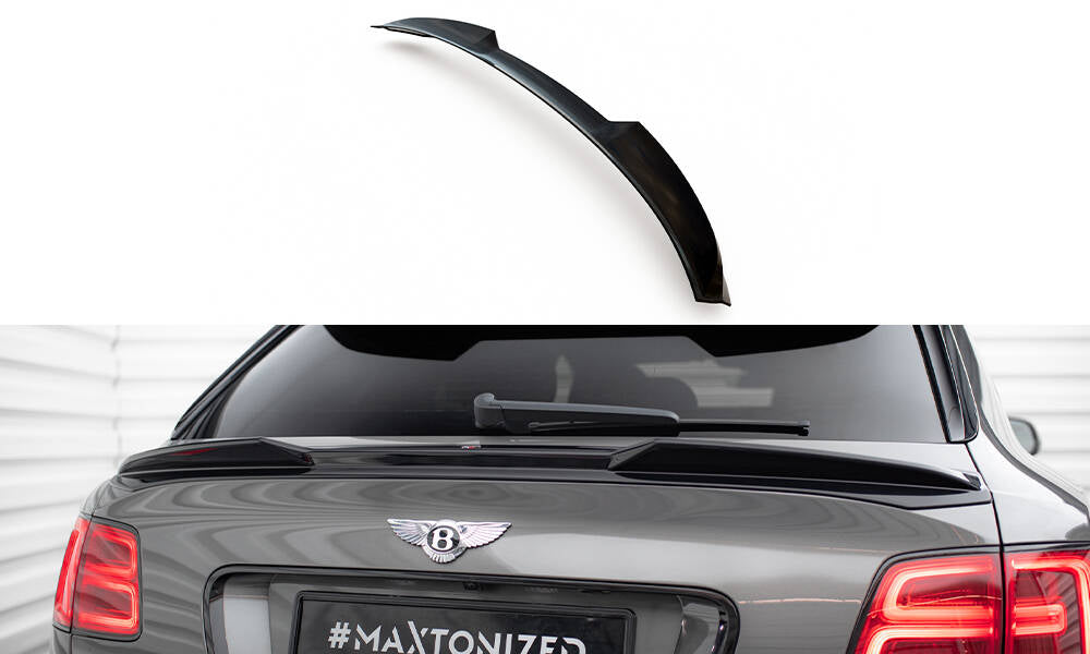 Maxton Design Niedriger Spoiler CAP 3D passend für Bentley Bentayga Mk1 schwarz Hochglanz