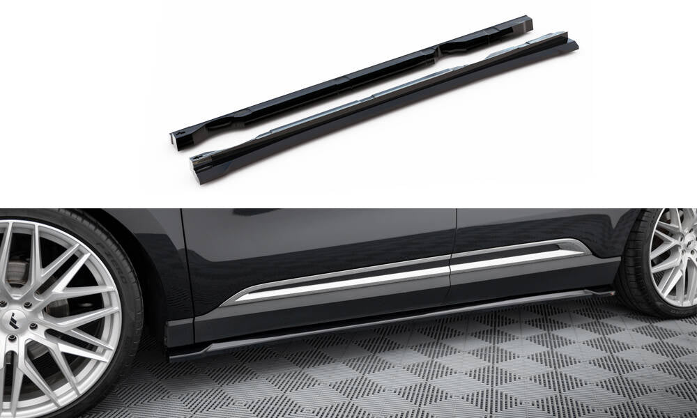 Maxton Design Street+ Seitenschweller Leisten passend für Renault Espace Mk5 schwarz Hochglanz