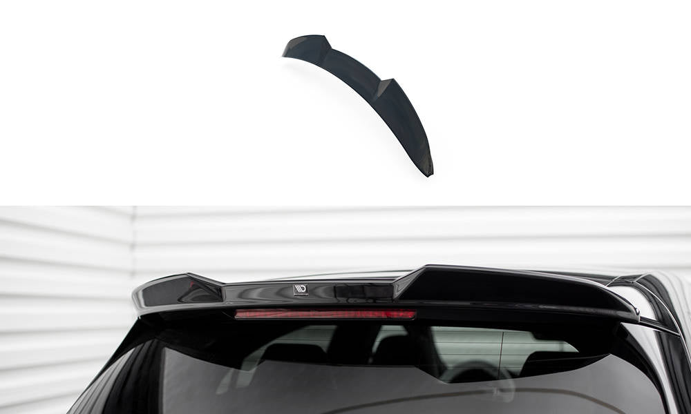Maxton Design Spoiler CAP 3D passend für Mercedes-Benz A AMG-Line W176 Facelift schwarz Hochglanz