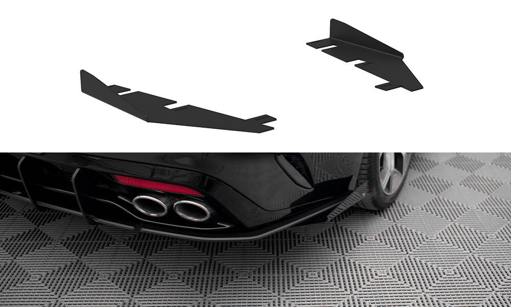 Maxton Design Hintere Seiten Flaps passend für Kia Stinger GT-Line Mk1 schwarz Hochglanz