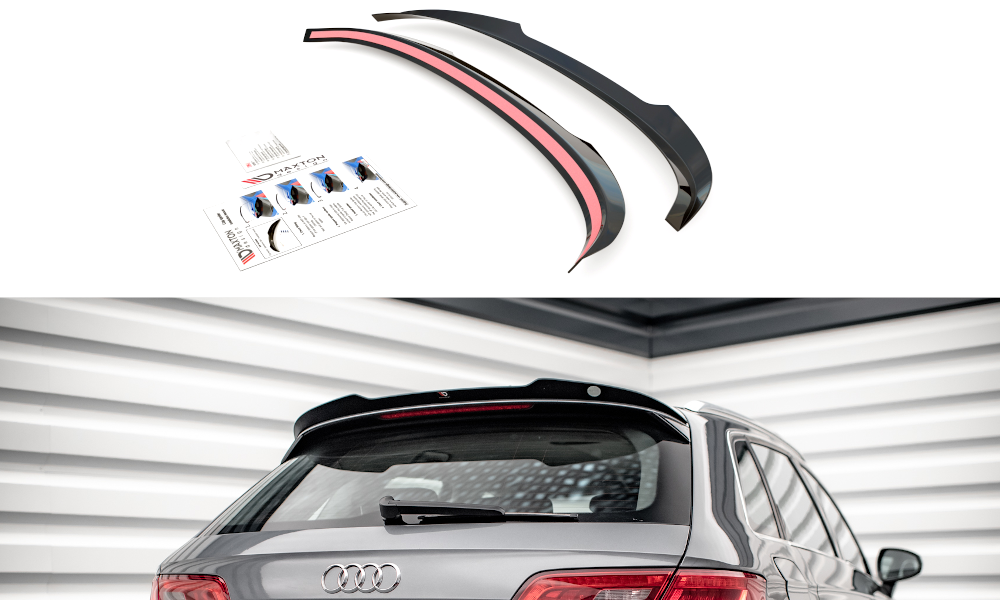 Maxton Design Spoiler CAP passend für Audi A3 Sportback 8V schwarz Hochglanz