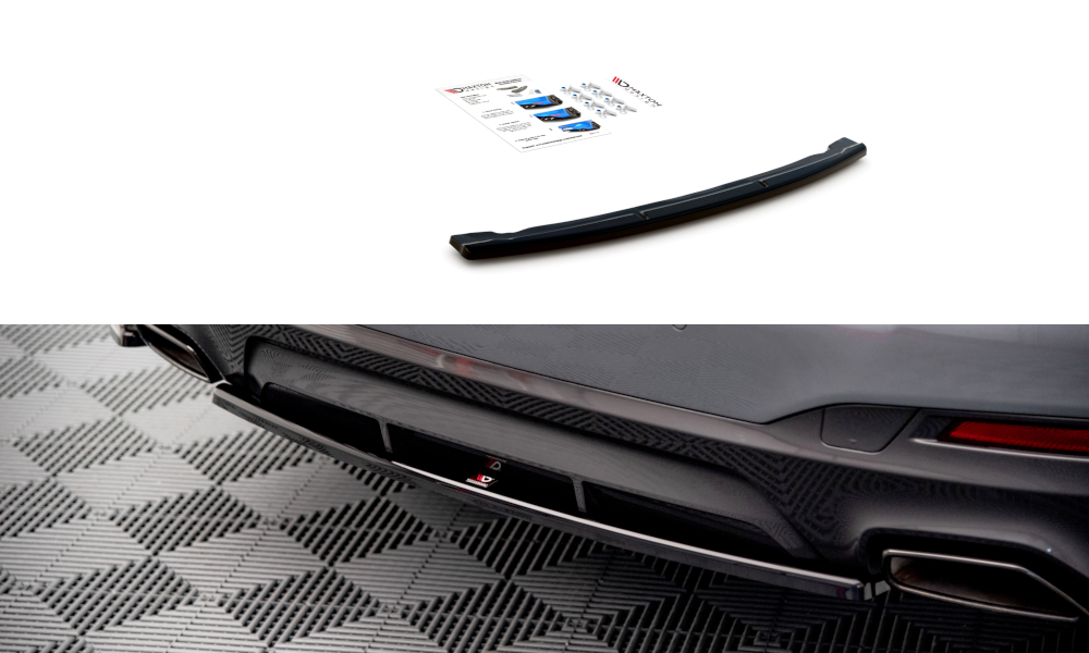 Maxton Design Heckansatz BMW 5er M-Paket Limousine / Touring G30 / G31 Facelift schwarz Hochglanz für BMW 5er G30