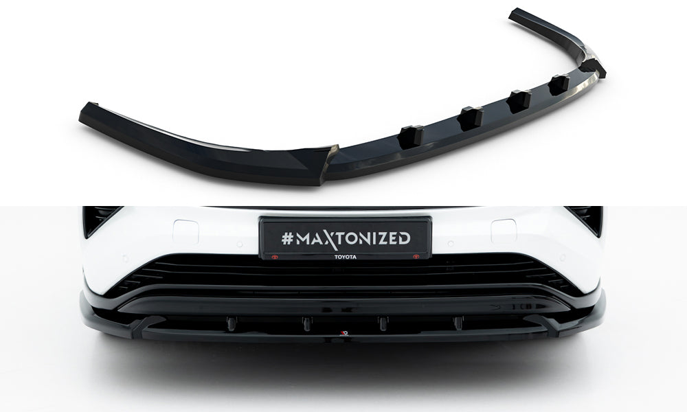 Maxton Design Street+ Spoilerlippe Front Ansatz V.2 passend für Toyota Highlander Mk4 schwarz Hochglanz