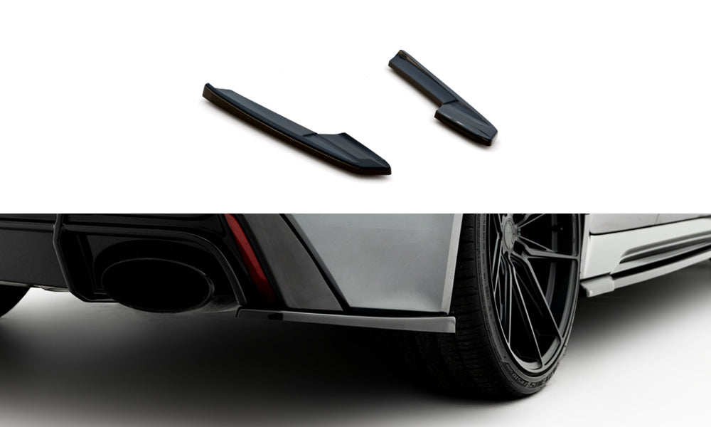 Maxton Design Heck Ansatz Flaps Diffusor V.2 passend für Audi RS6 C8 / C8 Facelift schwarz Hochglanz